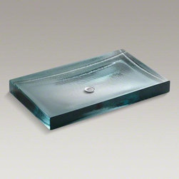 KOHLER Ice Antilia&reg; Wading Pool&reg; Glass Countertop Bathroom Sink - Bathroom Sinks