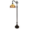 Tiffany Style Oldish Reading Floor Lamp, 62" Tall