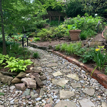 Sensitive Stonework on Steep Hillside Garden