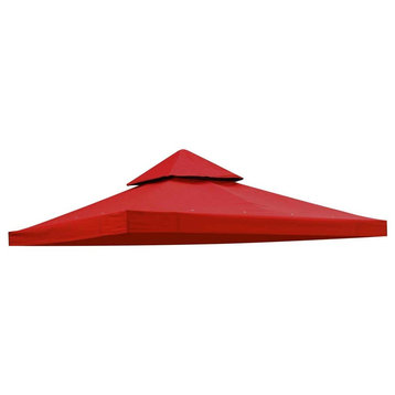 Yescom 10'x10' Gazebo Top Replacement for 2 Tier Canopy Cover Red Y00210T02