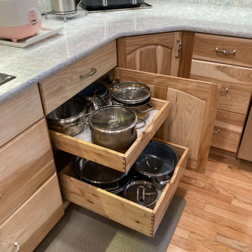 Traditional Kitchen Remodel Done in New Hickory Wood Cabinets