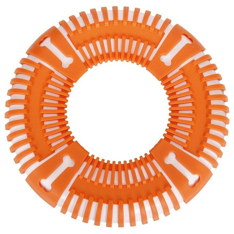 Bark Flexible Frisbee Extreme Outdoor Training Durable Fetch Dog Toy, Orange