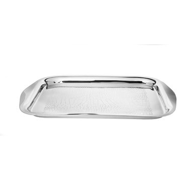 Classic Touch  Stainless Steel Rectangular Tray, Large