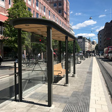 Tramstop in Stockholm