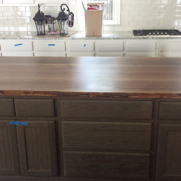 Live Edge Walnut Kitchen Island Countertop