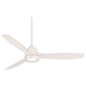 Minka Aire Skyhawk 60" LED Ceiling Fan With Remote Control, Flat White