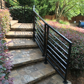 Transitional Powder-Coated Steel Railing