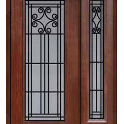 Prehung Entry Side light Door 80 Fiberglass Novara Full Lite - Front Doors