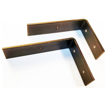 (2) Heavy Duty Industrial Metal Shelf Brackets - 3 Sizes & Styles, 6x10, Style A
