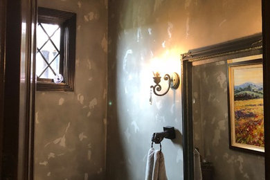 Inspiration for a small rustic 3/4 bathroom remodel in Other