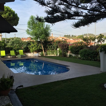 Paisajimo piscina con microcemento