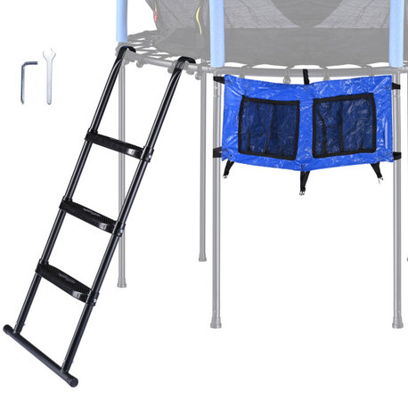 Yescom 43" Trampoline Ladder Kit with Shoe Bag 3 Step Anti Skid