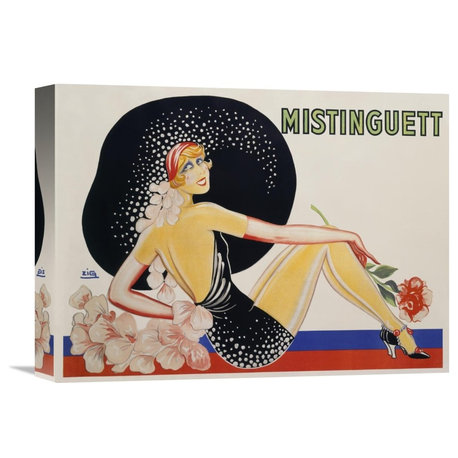 "Mistinguett" Stretched Canvas Giclee by Zig, 16"x12"