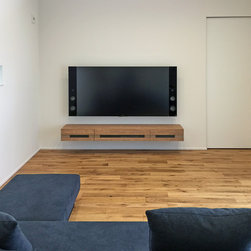 フロートテレビボード(床から浮いているテレビボード)施工例 - リビング家具