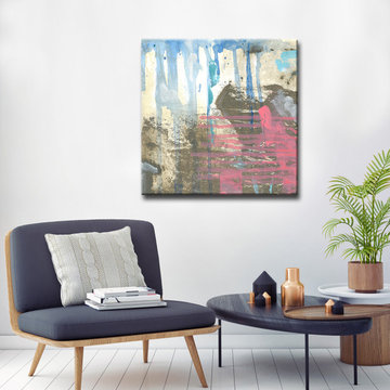 'Browns, Blues & Pink' Ready2HangArt Canvas by Dana McMillan
