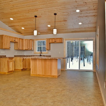 Open Concept Rustic Living Room