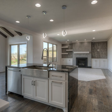 Wyndham Custom 2-story, stairs in back of home