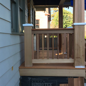 Historic front porch rebuild replication