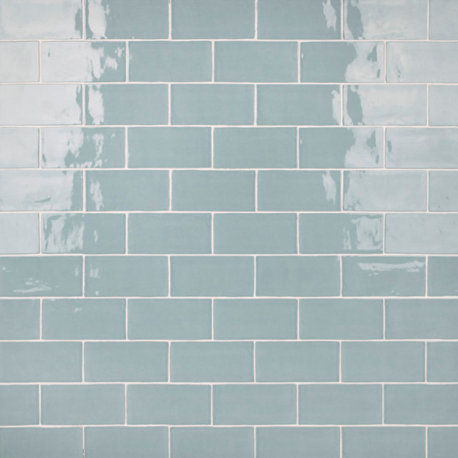 Castillo Glossy Ceramic Wall Tile, Sky