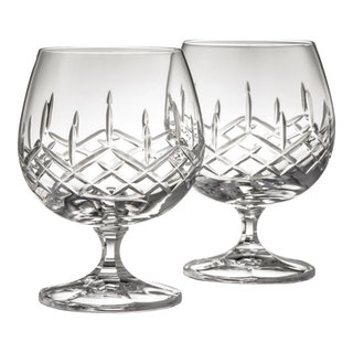 Galway Crystal Longford Brandy Glass Pair - Traditional - Wine