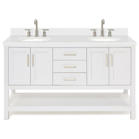 Ariel S061DWQOVO Magnolia 61" - White / Pure White Top