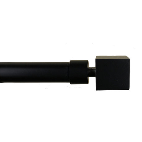 1" Wright Adjustable Curtain Rod, 48"-84", Black