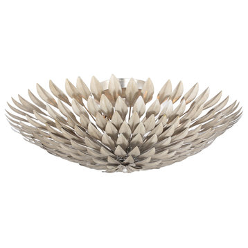 Crystorama 507-SA 6 Light Flush Mount in Antique Silver