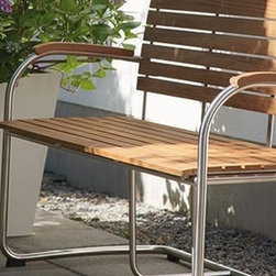 Bolero Teak Bench With Arms - Outdoor Loveseats