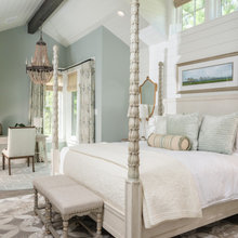 Wooden walls in bedroom