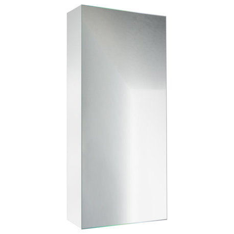 Krugg Medicine Cabinet, Blum Hinge Soft Close, 12"x30", Recessed Mount