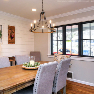 Gorgeous New Black Windows in Great Dining Room - Renewal by Andersen Long Islan