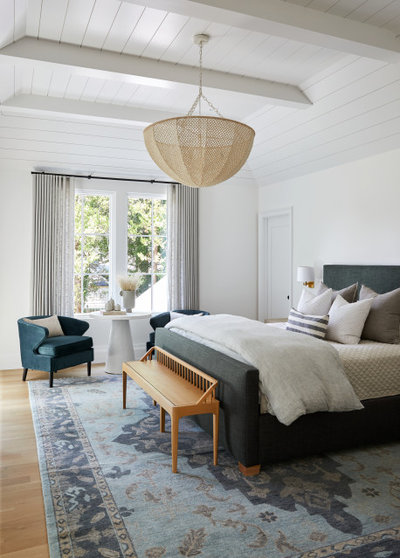 Transitional Bedroom by Michael Robert Construction