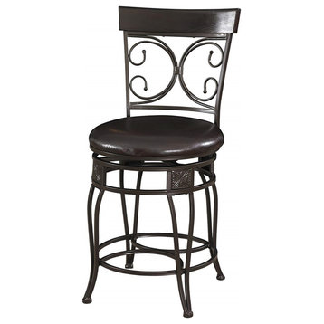 Big And Tall Back To Back Scroll Counter Stool