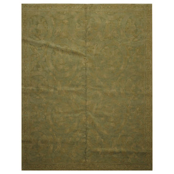 7'11''x10'1'' Hand Knotted Wool Oriental Area Rug Mint, Green