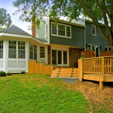 Exterior view of addition and deck