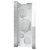Hinged Alcove Shower Door With Ostra Design, Semi-Private, 28"x75"inches, Left