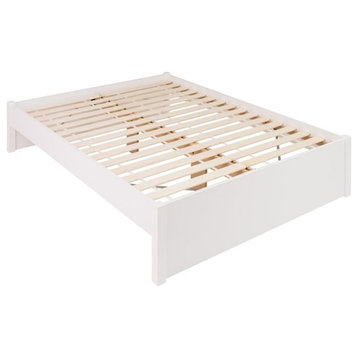 Prepac Select 4 Post Queen Platform Bed in Fresh White