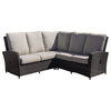 Courtyard Casual Cheshire 4 pc Chow Dining Recline Sectional Set