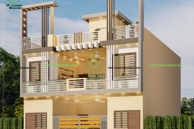 NB-156 : 2000 Sq.ft house exterior design