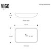 VIGO Rectangular Russet Glass Vessel Sink and Faucet Set, Amber