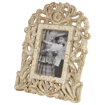Vintage White Wood Photo Frame 20479