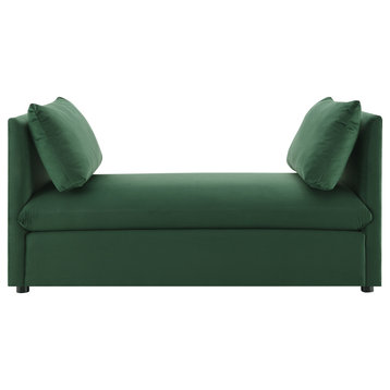 Becca 59" Upholstered Daybed, Green