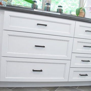 Classic recessed panel with art deco hardware