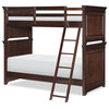 Canterbury Complete Twin Over Twin Bunk Bed, Warm Cherry