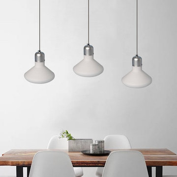 $36.99 Modern Simple Frosted White Glass Pendant Light Single Light