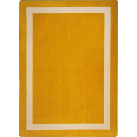 Kid Essentials, Misc Solid Color Area Rug, Portrait, 5'4"X7'8", Goldenrod