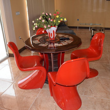 Custom Epoxy table with real cards inside
