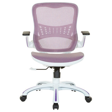 Riley Office Chair With Black Mesh, Purple