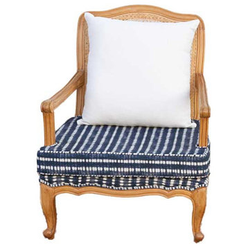 Provincial Cane With Indigo Seat Chair