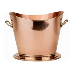 Santa Fe Solid Copper Wine Cooler with Brass Handles - Coolers And Ice Chests